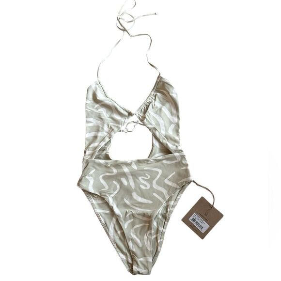 Stone Fox Riva Aloe Lines One Piece Swimsuit XS - Picture 4 of 6